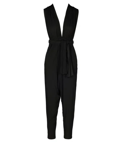 Tessitura Women's Black Multiway Jumpsuit
