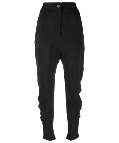 Tessitura Women's Black Twisted Cupro Trousers