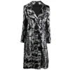 Tessitura Women's Black / White Monochrome Silk Trench Coat In Multi
