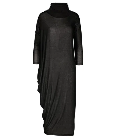 Tessitura Women's Black / White Shimmer Long Dress In Multi