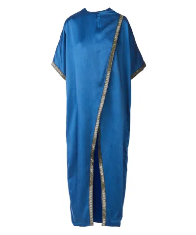 Tessitura Women's Blue Cupro Cape