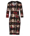 Tessitura Women's Brown / Red Snake Poppies Dress In Multi
