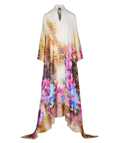 Tessitura Women's Floral Dune Dress In Orange