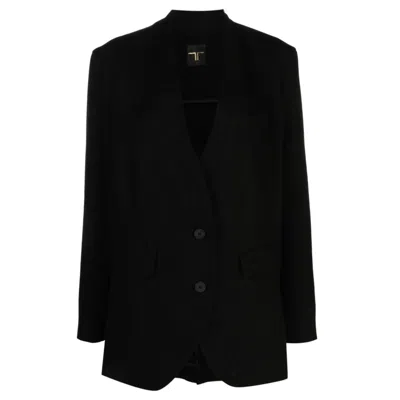 Tessitura Women's Kimono Blazer Black