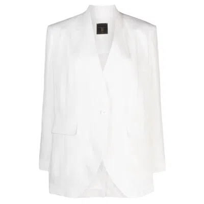 Tessitura Women's Kimono Blazer White