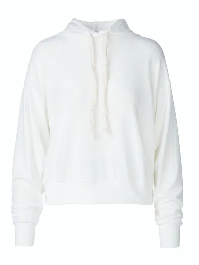 Tessitura Women's Loose White Hoodie