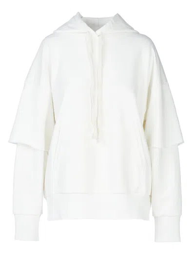 Tessitura Women's Oversized White Hoodie