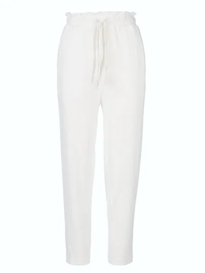 Tessitura Women's Oversized White Trousers