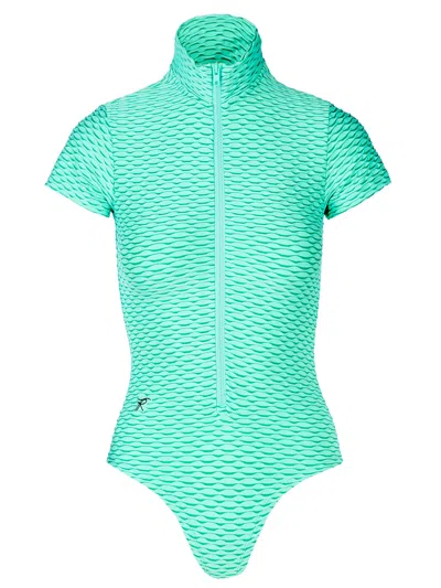 Tessitura Women's Patterned Bodysuit Light Green