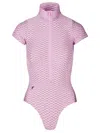 Tessitura Women's Patterned Bodysuit Pink In Pink