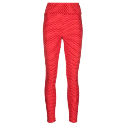 Tessitura Women's Patterned Sport Leggings Red