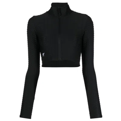 Tessitura Women's Patterned Sport Top Black