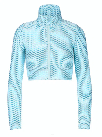 Tessitura Women's Patterned Sport Top Light Blue