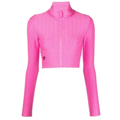 Tessitura Women's Patterned Sport Top Pink