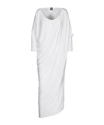 Tessitura Women's White Draping Dress