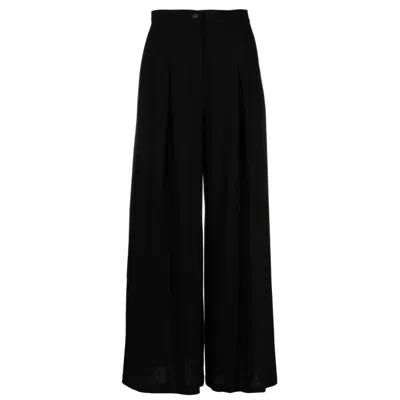 Tessitura Women's Wide Trousers Black