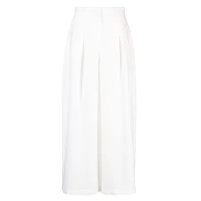 Tessitura Women's Wide Trousers White