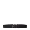 Testoni Black Leather Regular Belts In Black