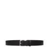 Testoni Black Leather Regular Belts In Black
