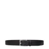Testoni Black Leather Regular Belts In Black
