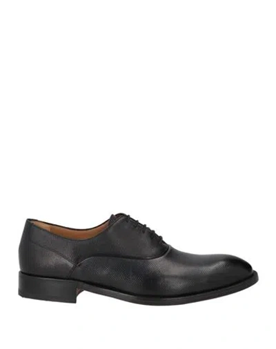 Testoni Man Lace-up Shoes Black Size 11 Leather