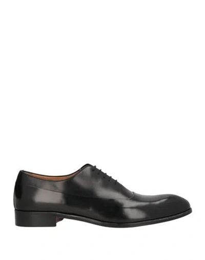 Testoni Man Lace-up Shoes Black Size 11 Leather