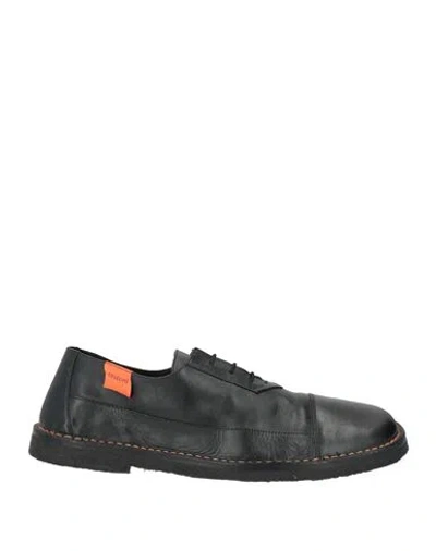 Testoni Man Lace-up Shoes Black Size 12 Leather In Multi