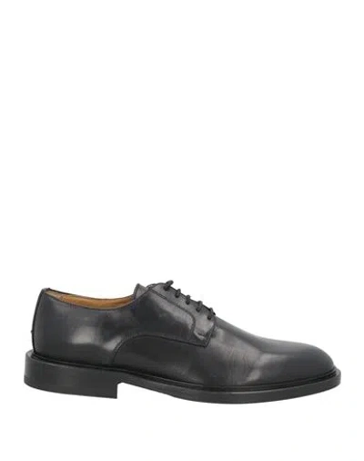Testoni Man Lace-up Shoes Black Size 7 Calfskin