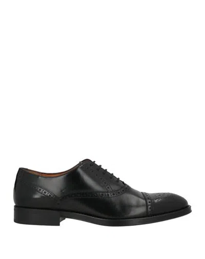 Testoni Man Lace-up Shoes Black Size 9 Calfskin