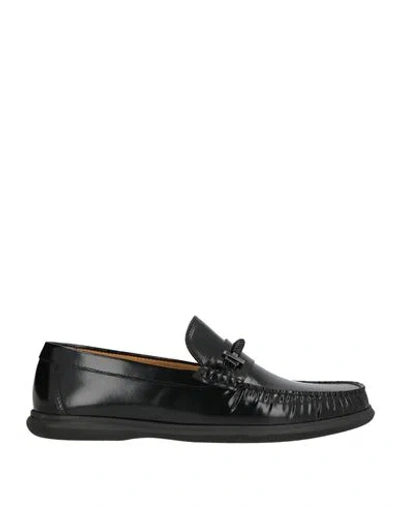 Testoni Man Loafers Black Size 10 Calfskin