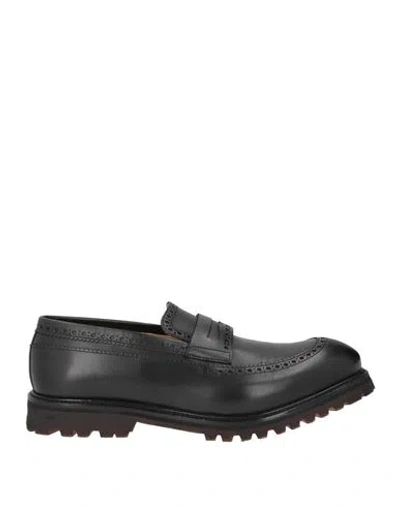 Testoni Man Loafers Black Size 6 Calfskin