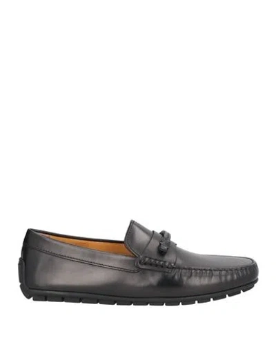 Testoni Man Loafers Black Size 8 Calfskin