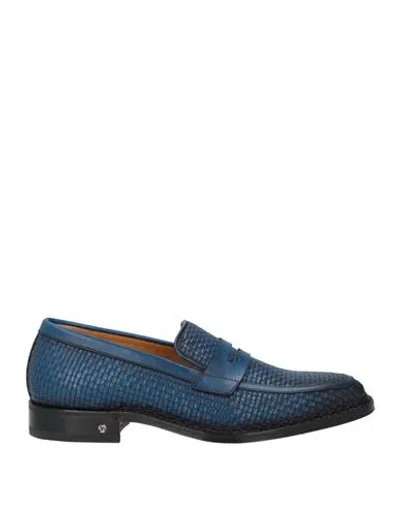 Testoni Man Loafers Blue Size 13 Leather
