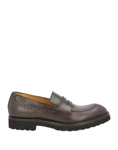 Testoni Man Loafers Dark Brown Size 10 Leather