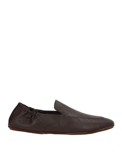 Testoni Man Loafers Dark Brown Size 6-7 Calfskin In Black