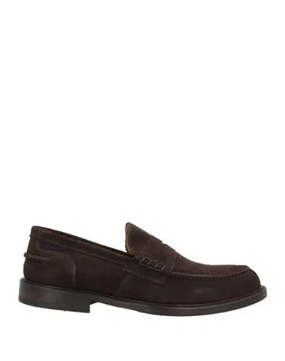 Testoni Man Loafers Dark Brown Size 7.5 Leather