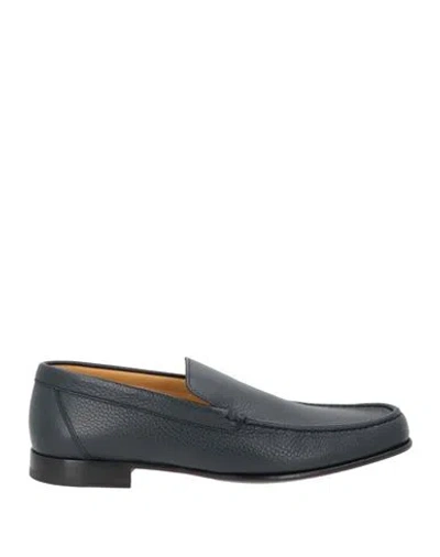 Testoni Man Loafers Midnight Blue Size 11 Leather