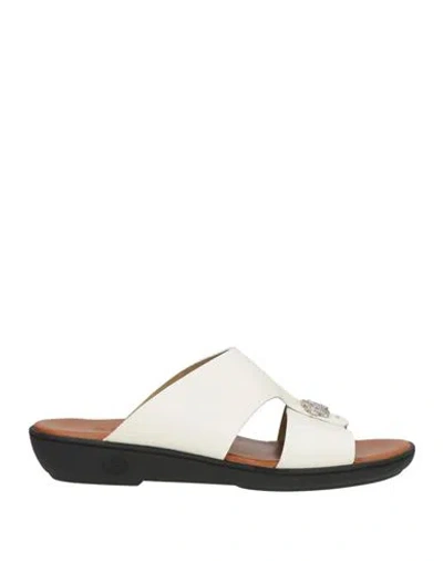 Testoni Man Sandals Off White Size 10 Leather