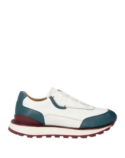 Testoni Man Sneakers White Size 8 Calfskin