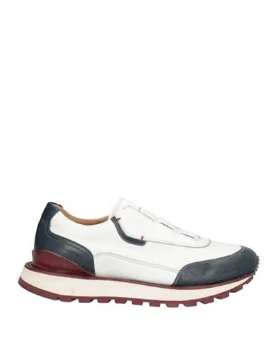 Testoni Man Sneakers White Size 8.5 Calfskin