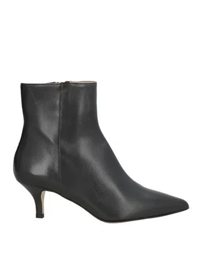 Testoni Woman Ankle Boots Black Size 8 Calfskin