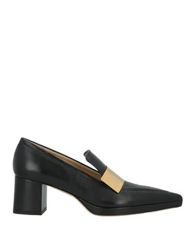 Testoni Woman Loafers Black Size 6.5 Calfskin