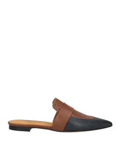 Testoni Woman Mules & Clogs Navy Size 8 Calfskin In Blue