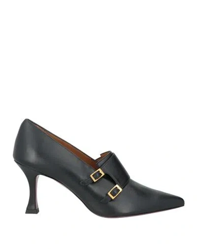 Testoni Woman Pumps Black Size 8 Calfskin