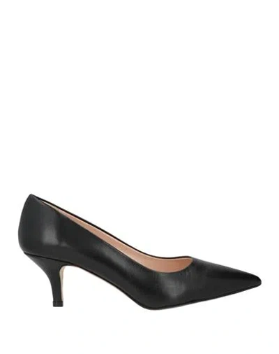 Testoni Woman Pumps Black Size 8 Calfskin