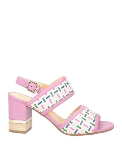 Testoni Woman Sandals Lilac Size 4.5 Leather