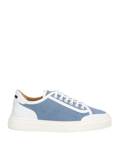 Testoni Woman Sneakers Slate Blue Size 6 Leather