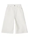 Teurn Studios Baggy Denim Shorts In White