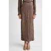 Teurn Studios Crinkle Skirt In Brown