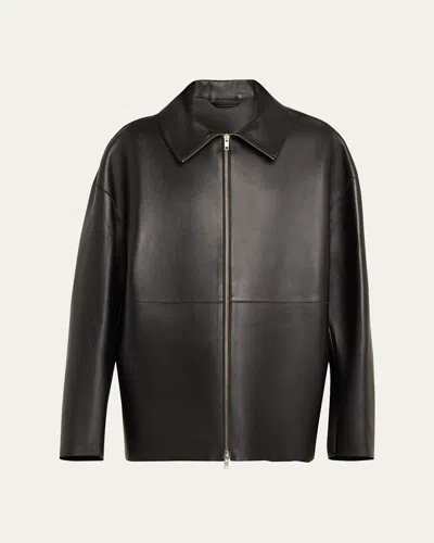 Teurn Studios Ssense Exclusive Black Boel Leather Jacket